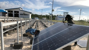 How we finish the airport projects 60KW solar energy panels in Indonesia？