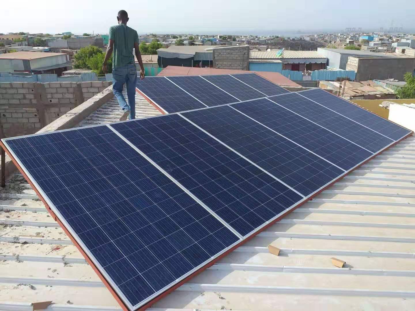 Residential solar panel system off-grid and on grid