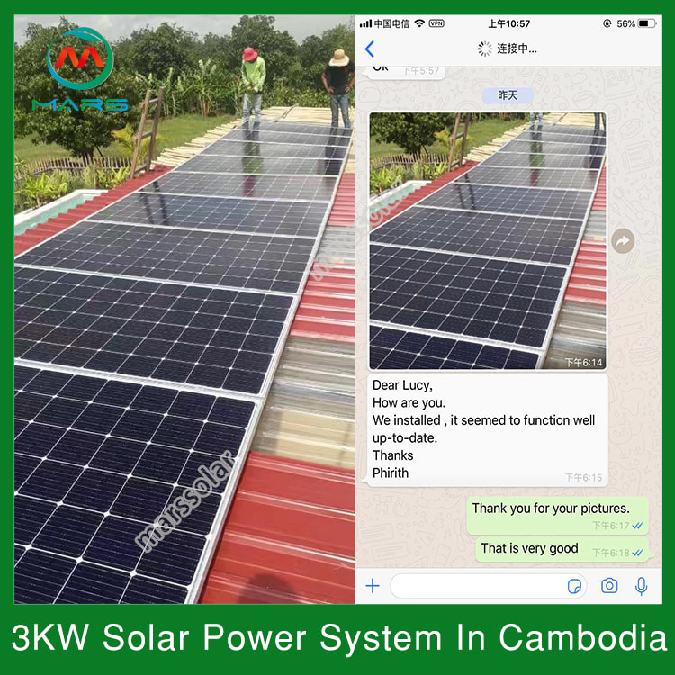 3KW Off Grid Solar System In Cambodia