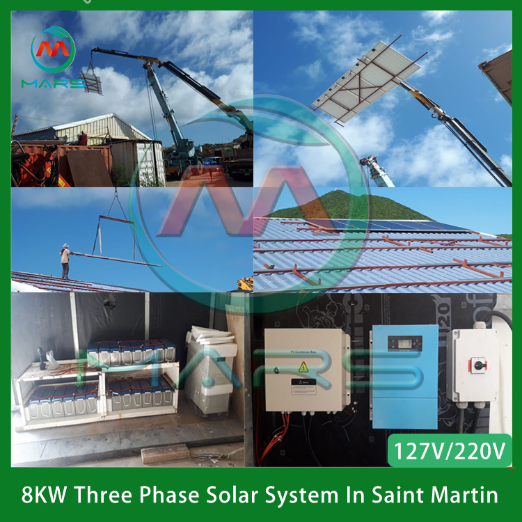 8KW 127V/220V Three Phase Solar Energy For Factory In Saint Martin
