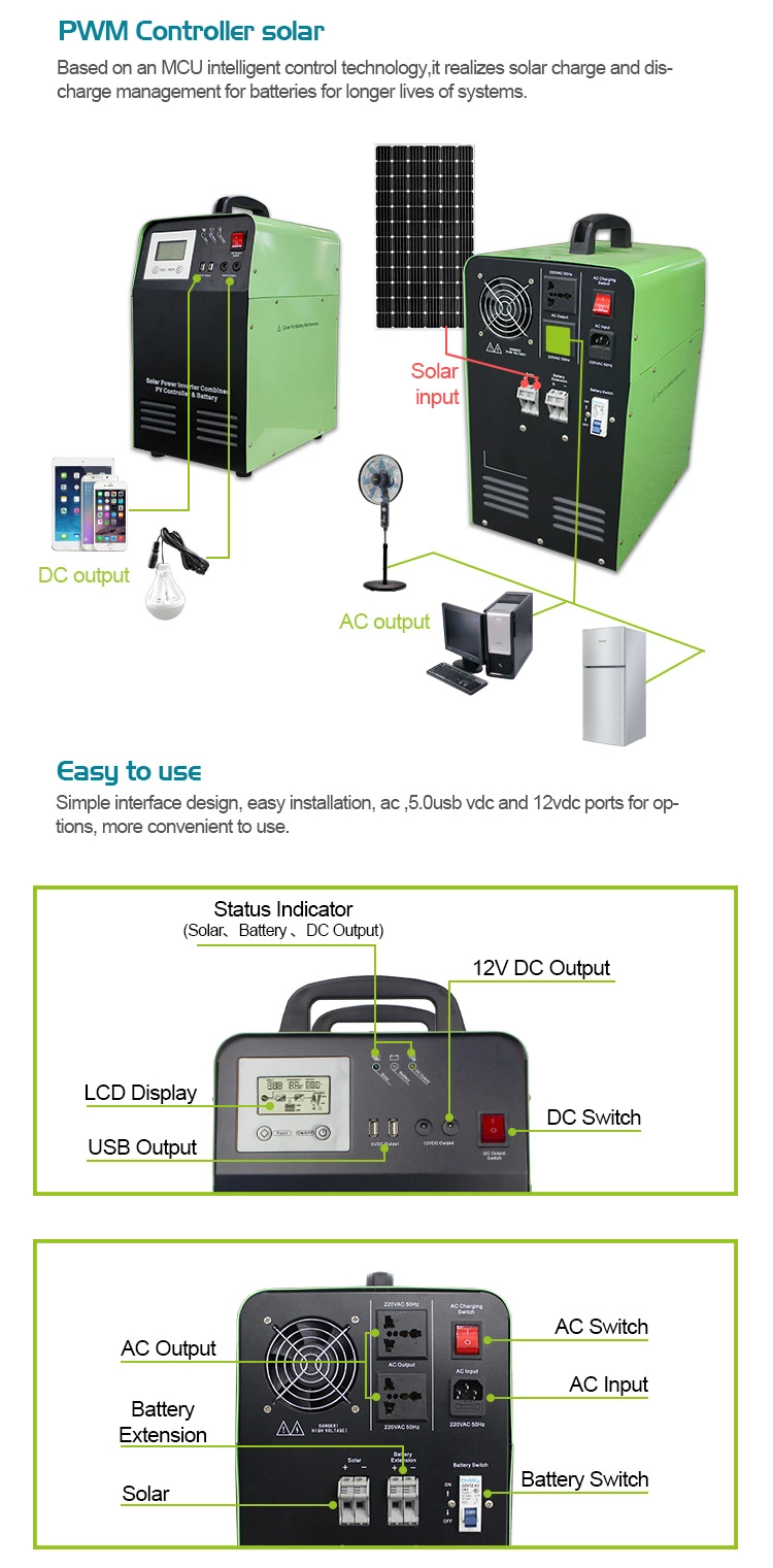 Solar System Manufacturer 500W Portable Solar Generator For Camping South Africa