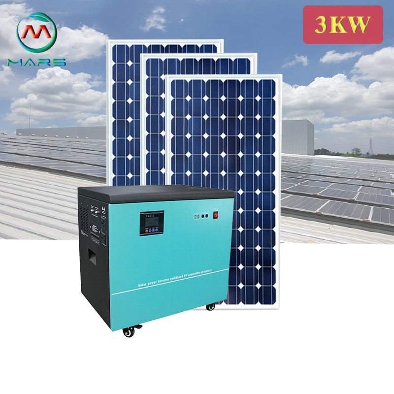 Home Solar System With Lithium Ion Battery, Portable Solar Generator