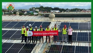 The Solar system generate 1,745 kilowatt-hours of electricity a day for factory