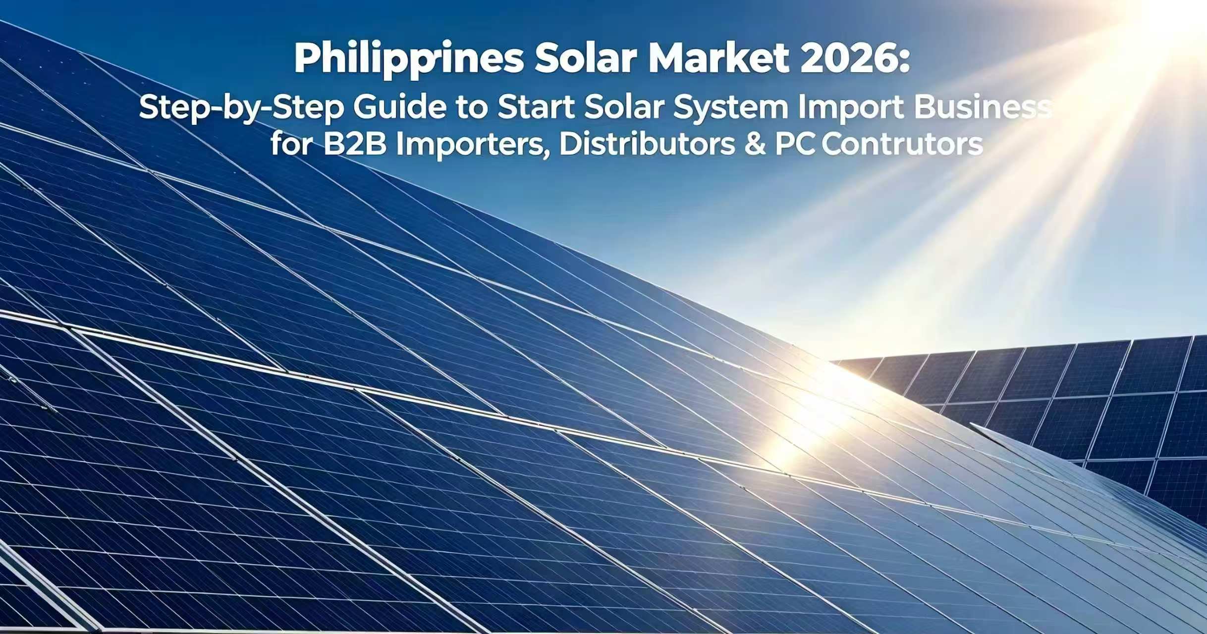 Solar Power in the Philippines:  2026 Wholesale Import Guide