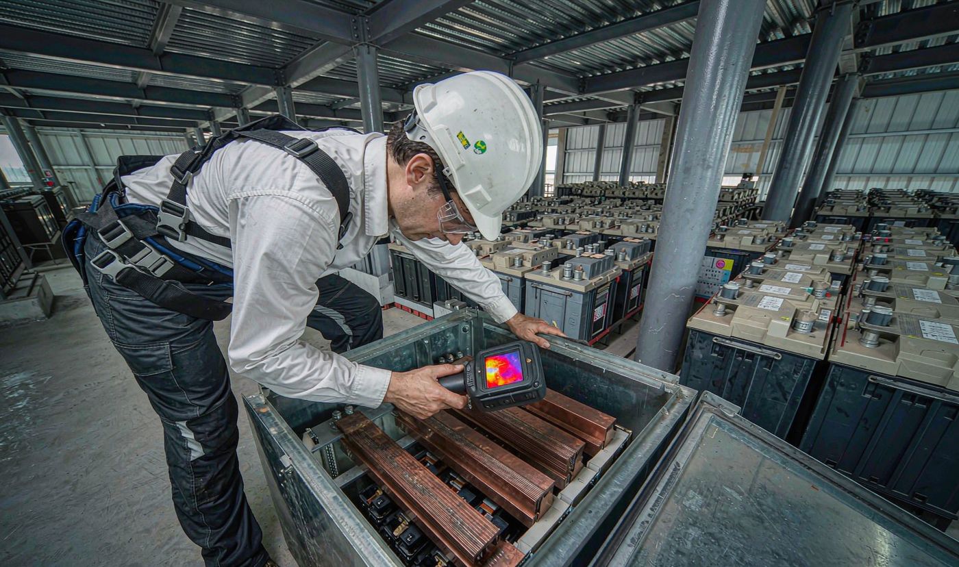 250kW solar Ghana: thermal inspection of battery cabinet busbars