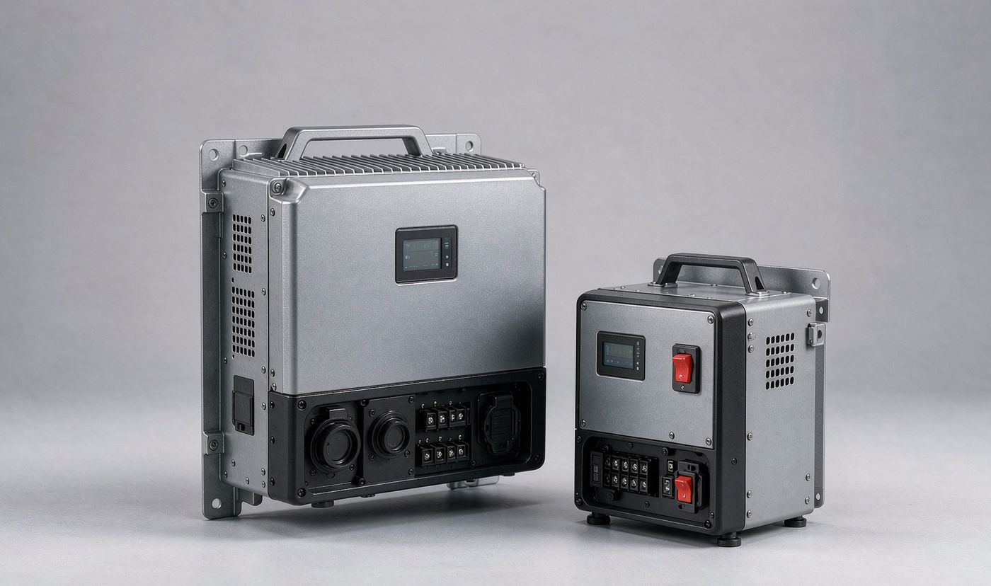 Off grid vs hybrid vs on grid solar: 5kW all-in-one hybrid inverter with integrated MPPT